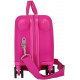 TROLLEY CAVALCABILE 4 RUOTE ABS DISNEY STITCH IN THE MOON FUCSIA31X45X20CM VALIGIA DA CABINA RIGIDA LEGGERA CON TRACOLLA