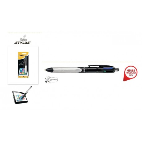 PENNA TOUCH 4 COLORI BIC STYLUS PER TABLETS SMARTPHONES