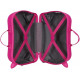 TROLLEY CAVALCABILE 4 RUOTE ABS DISNEY STITCH IN THE MOON FUCSIA31X45X20CM VALIGIA DA CABINA RIGIDA LEGGERA CON TRACOLLA