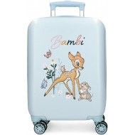TROLLEY DA VIAGGIO DISNEY BAMBY BEFORE THE BLOOM CELESTE VALIGIA ABS 4RUOTE 33X50X20CM DA CABINA CHIUSURE A COMBINAZIONI