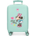 TROLLEY DA VIAGGIO MINNIE DISNEY TURCHESE VALIGIA ABS 4RUOTE 33X50X20CM BAGAGLIO A MANO CABINA 2 CHIUSURE A COMBINAZIONI