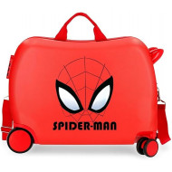 TROLLEY DA VIAGGIO CAVALCABILE ABS 4RUOTE SPIDER MAN AUTHENTIC MARVEL 31X45X20CM C/TRACOLLA VALIGIA DA CABINA UOMO RAGNO