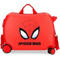 TROLLEY DA VIAGGIO CAVALCABILE ABS 4RUOTE SPIDER MAN AUTHENTIC MARVEL 31X45X20CM C/TRACOLLA VALIGIA DA CABINA UOMO RAGNO