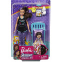 BARBIE SKIPPER BABYSITTER PLAYSET CON BAMBOLE NANNA E CON BAMBINA LETTINO E ACCESSORI GIOCATTOLO PER BAMBINI 3+ ANNI