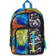 ZAINO SCUOLA ORGANIZZATO EVER WRITER BOY SJ GANG ZAINO DOPPIO SCOMPARTO 30X42X23CM TASCA P/BORRACCIA SEVEN JUNIOR ITALY