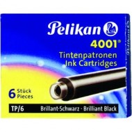 REFILL PER STILOGRAFICA ART.4001 PELIKAN BOX. 6 PZ.CARTUCCE AD INCHIOSTRO NERO