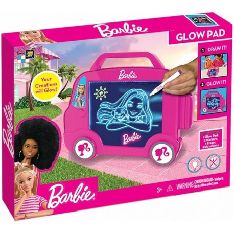 PLAYSET GLOW PAD LAVAGNA MAGICA BARBIE CAMPER 36,5 X5 X26,5CM MULTICOLORE 1 GLOW PAD 2 MARKERS 1 ERASER 1 LIBRICINO