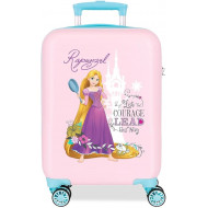 TROLLEY DA VIAGGIO DISNEY RAPUNZEL ROSA VALIGIA ABS 4RUOTE 33X50X20CM BAGAGLIO A MANO DA CABINA 2CHIUSURE A COMBINAZIONI