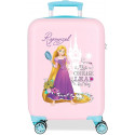 TROLLEY DA VIAGGIO DISNEY RAPUNZEL ROSA VALIGIA ABS 4RUOTE 33X50X20CM BAGAGLIO A MANO DA CABINA 2CHIUSURE A COMBINAZIONI