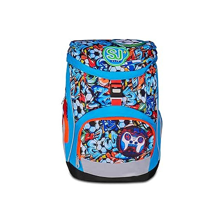 ZAINO SCUOLA SJ GANG UPDOWN SOFT GRS SJ GANG TINYPATCH BOY 28X41X15+7CM ERGONOMICS SEVEN JUNIOR ITALY