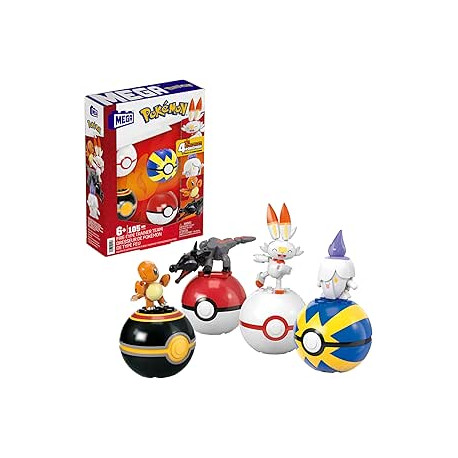 MEGA POKÉMON SQUADRA DI TIPO FUOCO PER ALLENATORE PRINCIPIANTE SET DA COSTRUIRE CON 105 PEZZI INCLUDE SALANDIT LITWICK