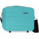 BEAUTY CASE DA VIAGGIO RIGIDO ABS MOVOM 29X21X15CM TURCHESE 1ZIP CON TRACOLLA E FASCIA ELASTICA ADATTABILE AL TROLLEY