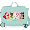 TROLLEY DA VIAGGIO CAVALCABILE ABS 4 RUOTE PRINCESS DISNEY CREATE EXP 50X38X20CM TURCHESE CON TRACOLLA VALIGIA DA CABINA