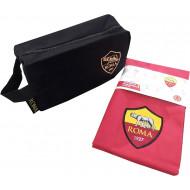 SET BEAUTY CASE DA VIAGGIO+TELO SPORT MICROFIBRA AS ROMA 1927 OFFICIAL PRODUCT 50X100CM UTILE PER PISCINA E PALESTRA