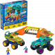 MEGA HOT WHEELS MONSTER TRUCKS PERCORSO SFASCIACARROZZE MEGAWREX SCONTRA E SCHIANTA SET DA COSTRUZIONE 332+2VEICOLI