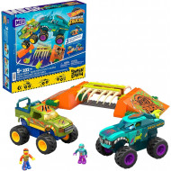 MEGA HOT WHEELS MONSTER TRUCKS PERCORSO SFASCIACARROZZE MEGAWREX SCONTRA E SCHIANTA SET DA COSTRUZIONE 332+2VEICOLI