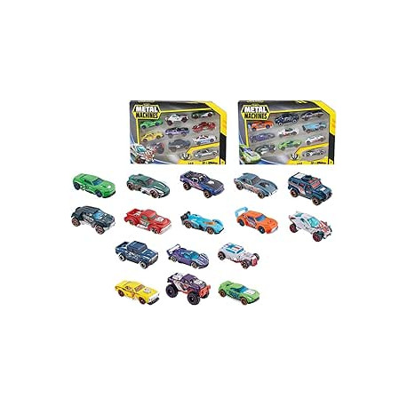 ZURU METAL MACHINES SERIES 2 DIE CAST CARS MINI AUTO GIOCATTOLO DA CORSA SCATOLA CON 10 VEICOLI