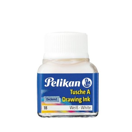 INCHIOSTRO DI CHINA COLORE BIANCO 18. FLACONE DA 10 ML.PELIKAN