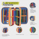 ASTUCCIO CORREDO SCUOLA 3 ZIP A LIBRO DRAGONBALL SUPER CONTENUTO 44PZ PASTELLI GIOTTO + ACCESSORI PANINI SCUOLA ITALY