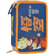 ASTUCCIO CORREDO SCUOLA 3 ZIP A LIBRO DRAGONBALL SUPER CONTENUTO 44PZ PASTELLI GIOTTO + ACCESSORI PANINI SCUOLA ITALY