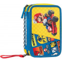 ASTUCCIO SCUOLA 3 ZIP A LIBRO MARIOKART 45PZ PENNE CANCEL COLORI GIOTTO+ACCESSORI SUPERMARIO NINTENDO PANINI SCUOLA ITALY