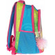 NINNA E MATTI ZAINO SCUOLA POM POM ZAINETTO ORGANIZZATO 32X21X42CM 3 ZIP MULTICOLOLOR FUCSIA MULTICOLOR MARICART ITALY