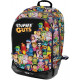 ZAINO DREAM CROSS NERO ORGANIZZATO SCUOLA STUMBLE GUYS 39X23X44CM 3 ZIP 38L 3 SCOMPARTI OFFICIAL PRODUCT TINTA UNITA