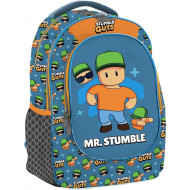ZAINO SCUOLA ORGANIZZATO 3 ZIP STUMBLE GUYS MR.STUMBLE 32X21X42CM 2 COMPARTIMENTI TASCHA INTERNA MARICART ITALY