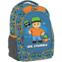 ZAINO SCUOLA ORGANIZZATO 3 ZIP STUMBLE GUYS MR.STUMBLE 32X21X42CM 2 COMPARTIMENTI TASCHA INTERNA MARICART ITALY