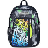 SEVEN ZAINO SCUOLA DUAL DETACH DOPPIO SCOMPARTO 1 STACCABILE ZAINO SPRINT PAINT BOY 30X44X24CM 32L TASCHE PC E BORRACCIA