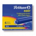 BOX 6 CARTUCCE BLU PER PENNA STILOGRAFICA.PELIKAN TINTENPATROEN INK CARTRIDGES