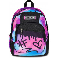 SEVEN ZAINO SCUOLA DUAL DETACH DOPPIO SCOMPARTO 1 STACCABILE ZAINO MULTICOLOR GIRL 30X44X24CM 32L TASCHE PC E BORRACCIA