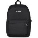 ZAINO SCUOLA INVICTA CARLSON NERO PLAIN GRS BACKPACK 42X30X18CM 1ZIP MONOSCOMPARTO TASCA PC GARANZIA 4 ANNI SEVEN ITALY