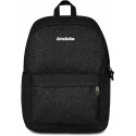 ZAINO SCUOLA INVICTA CARLSON NERO SCINTILLANTE GRS SHINE 42X30X18CM 1 ZIP MONOSCOMPARTO + TASCA PORTA PC SEVEN ITALY
