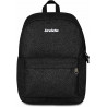 ZAINO SCUOLA INVICTA CARLSON NERO SCINTILLANTE GRS SHINE 42X30X18CM 1 ZIP MONOSCOMPARTO + TASCA PORTA PC SEVEN ITALY