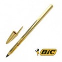 PENNA BIC CRISTAL PUNTA MEDIUM 1.0MM.INCHIOSTRO BLU LUNGA DURATA ASTUCCIO COLORE ORO LIMITED EDITION