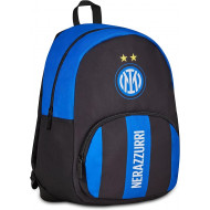 ZAINETTO ASILO SMALL FC INTERNAZIONALE NERO BLU 23X30X10CM TASCHE LATERALI PORTA BORRACCIA TASCA FRONTALE SEVEN ITALY