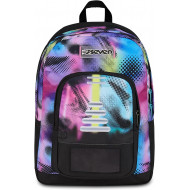 SEVEN ZAINO SCUOLA DOPPIO SCOMPARTO ZAINO DUAL SEVEN WRITE DOWN 30X44X24CM 34L MULTICOLOR CON TASCHE PC E BORRACCIA