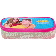 NINNA E MATTI ASTUCCIO SCUOLA OVALE ORGANIZZATO 23X9X5,5CM BAULOTTO UNIVERSITY CON PORTAPENNE 1 ZIP E TASCA INTERNA