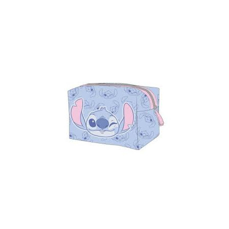 BUSTINA NECESSER STITCH 3D DISNEY ORIGINAL BUSTINA PORTATUTTO 18X10X8CM C/ZIP UTILE PER PALESTRA PISCINA E TEMPO LIBERO
