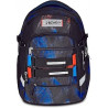 SEVEN ZAINO SCUOLA ERGONOMICO UPDOWN TWISCE NERO BLU CON SCHIENALE E SPALLACCI REGOLABILI 30X44X24CM TASCA PER BORRACCIA