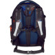 SEVEN ZAINO SCUOLA ERGONOMICO UPDOWN TWISCE NERO BLU CON SCHIENALE E SPALLACCI REGOLABILI 30X44X24CM TASCA PER BORRACCIA