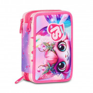 SEVEN ASTUCCIO SCUOLA 3 ZIP A LIBRO SJ GANG CAT LED 45PZ.PENNA CANCELLABILE FRIXION+PASTELLI+ACCESSORI SEVEN JUNIOR