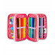 SEVEN ASTUCCIO SCUOLA 3 ZIP A LIBRO SJ GANG CAT LED 45PZ.PENNA CANCELLABILE FRIXION+PASTELLI+ACCESSORI SEVEN JUNIOR