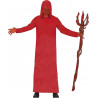 VESTITO DIAVOLO TUNICA ROSSA CON CAPPUCCIO TG L PER TRAVESTIMENTI DI HALLOWEEN CARNEVALE E PARTY HORROR NO MASCHERA
