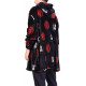 PONCHO IN PILE AC MILAN TG.U MANTELLO CON CAPPUCCIO E MANICHE PER ADULTI 100% POLIESTERE OFFICIAL PRODUCT HERMET ITALY