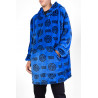 PONCHO IN PILE FC INTERNAZIONALE TG.U MANTELLO CON CAPPUCCIO E MANICHE PER ADULTI 100% POLIESTERE OFFICIAL PRODUCT HERME
