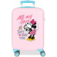 TROLLEY ABS 4 RUOTE MINNIE ALL MY LOVE ROSA BLU DISNEY 37X55X20CM VALIGIA BAGAGLIO A MANO DOPPIA CHIUSURA A COMBINAZIONI