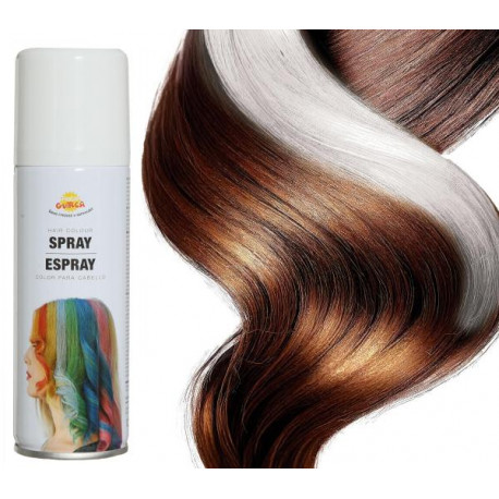 BOMBOLETTA SPRAY BIANCA PER CAPELLI HAIR COLOUR WHITE 80GR 125ML TRUCCO PER TRAVESTIMENTI SCENE E SPETTACOLI VARI