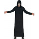 COSTUME MONACO OSCURO TUNICA NERA CON CAPPUCCIO TG UN PER TRAVESTIMENTI DI HALLOWEEN CARNEVALE HORROR NO MASCHERA